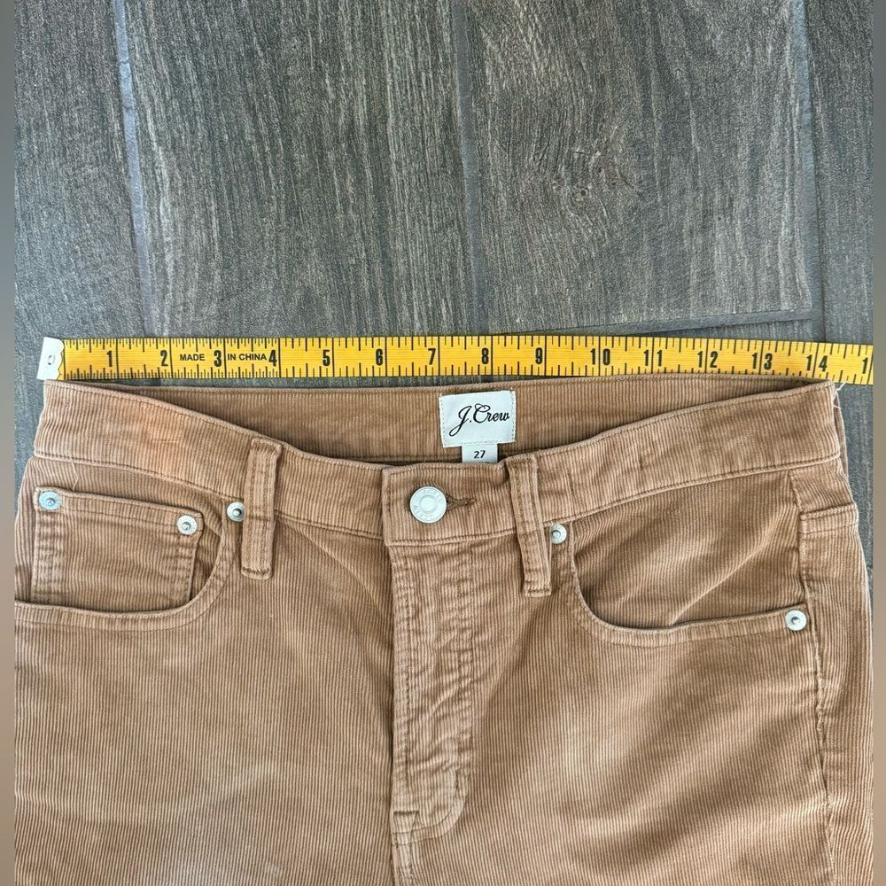 J Crew Vintage slim-straight high rise corduroy pant tan golden brandy size 27 - Picture 8 of 8